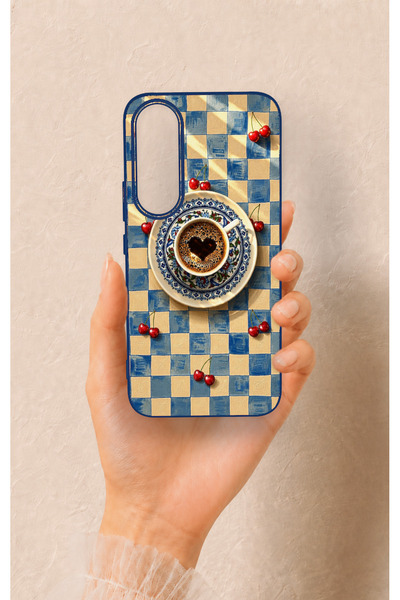 Vip Case Vivo V70 Fe 5g Compatible Heart Coffee Pattern Silicone Case