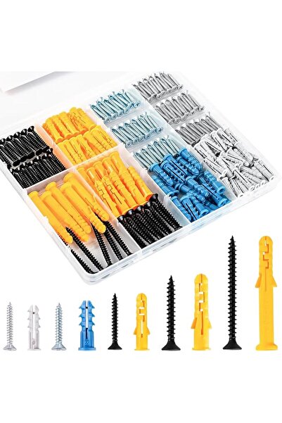 KASTWAVE Wall Anchors Kit for Hanging Wall Art Decor, 270Pcs Picture Hangers ...