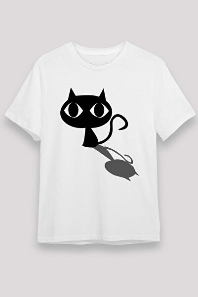 Darkhane Cat White Unisex T-Shirt T-Shirt
