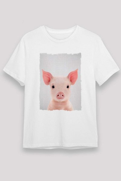 Darkhane Pig White Unisex T-Shirt T-Shirt