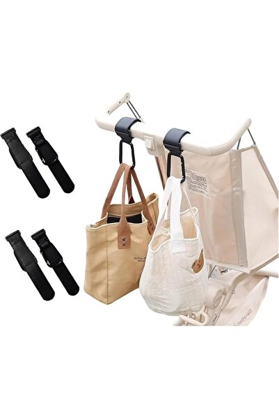 SICHER Baby Stroller Hooks, Bag Hooks for Hanging Diaper Bags, 4 Pcs Universa...