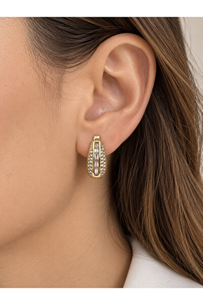SEMUDA Women's Zircon Stone Steel Earrings