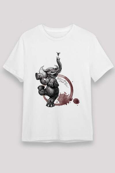 Darkhane Elephant White Unisex T-Shirt T-Shirt