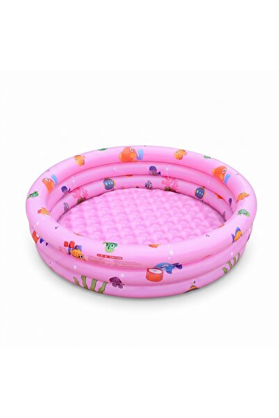 jonaeinah Pink Color Three Layers Water Pattern Round Baby Swimming Pool (Jr-...