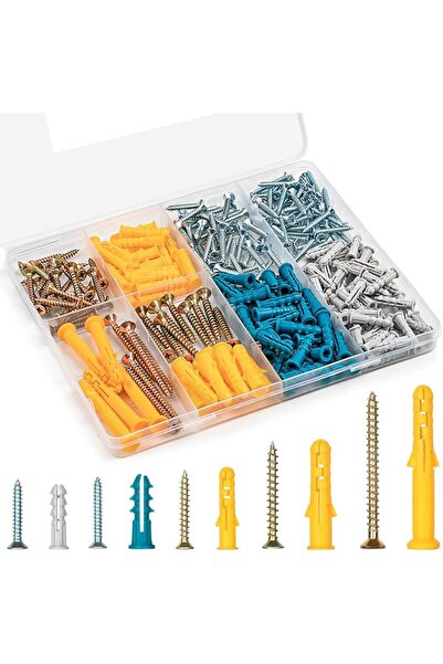 EXCEFORE 270PCS Drywall Anchors and Screws Assortment Kit, 135 Philips Flat H...