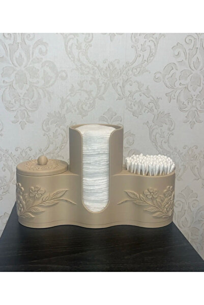 DU&ER Cotton Pad and Swab Organizer Bathroom Cosmetic Organizer Storage Box