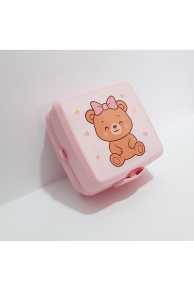 renkli çiçekler Lunch Box 13X13X9 cm Patterned Lunch Box Food Storage Contain...
