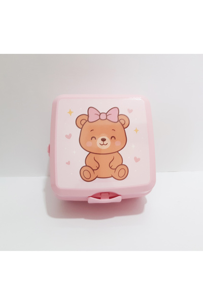 renkli çiçekler Beslenme Kabı 13x13x9 CM Okul İçin Desenli Beslenme Kutusu Gıda Saklama Kabı