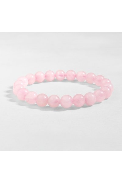 Taşmir Real Pink Quartz Natural Stone Bracelet 8 mm