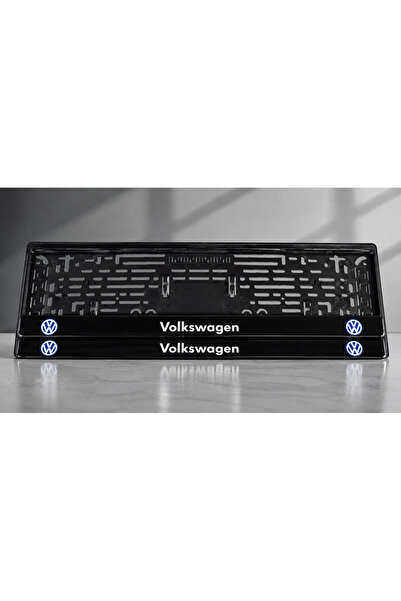 Volkswagen Tasarımlı Pleksi Üzerine UV Baskılı Oto Plakalık 2'li Set