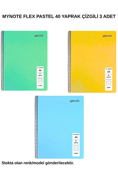 Mynote A5 Çizgili 40 Yaprak Küçük Boy Defter 3 Adet