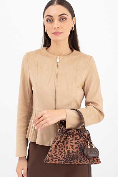 Sisley SLY245 Kadın El Çantası Leopar