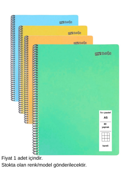 Mynote A5 Checkered 80 Sheets Small Size Notebook 1 Piece