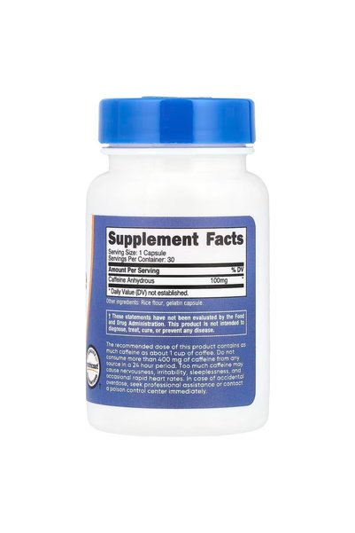 Nutricost Caffeine 100 mg 30 capsules