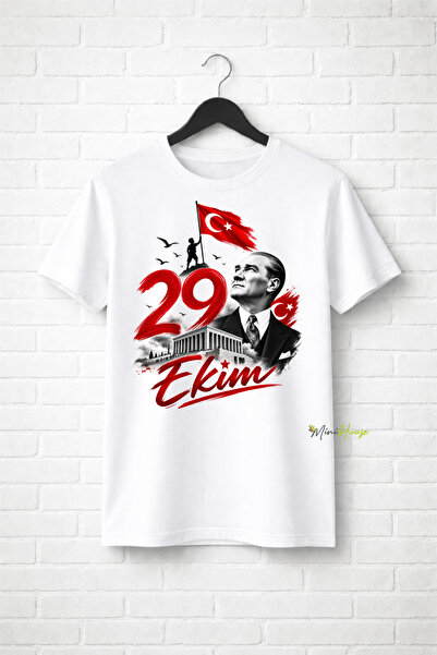 MiniHouse Girls and Boys Adult Ataturk T-Shirt 29 October Republic Day