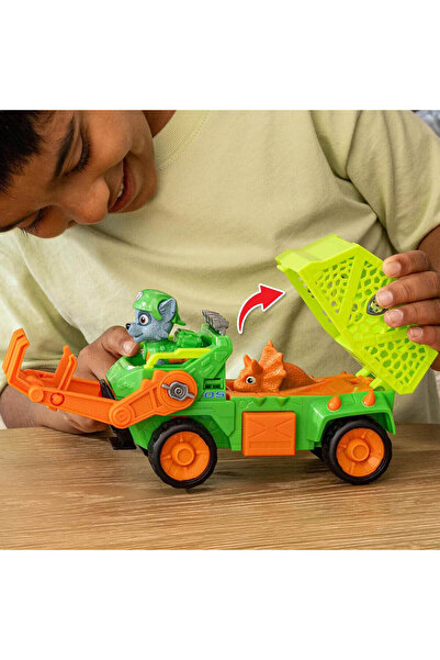 PAW PATROL The Dino Movie Rocky Figürü ve Dino Kurtarma Aracı