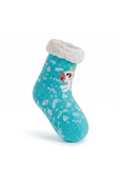 Aware Time 4-8 Years Old Girls' Fleece-Lined Non-Slip Sole Knee-Length Socks