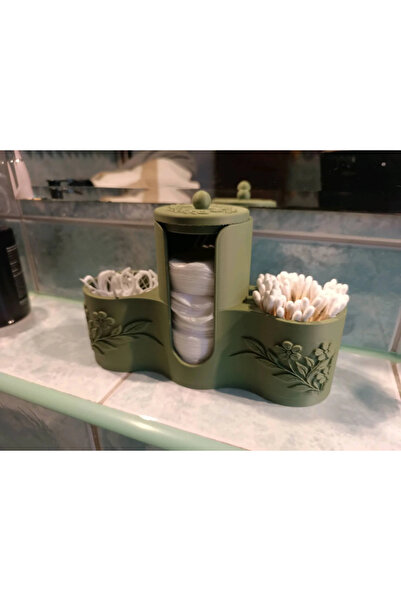 DU&ER Cotton Pad and Swab Organizer Bathroom Cosmetic Organizer Storage Box