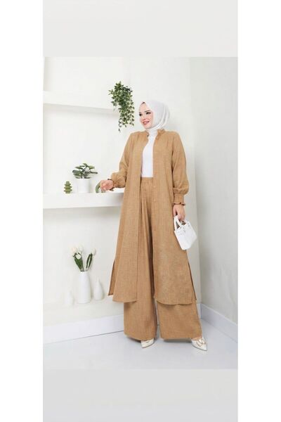 kaes giyim Women's Long Two-Piece Hijab Tunic Set
