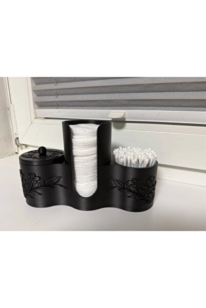 DU&ER Cotton Pad and Swab Organizer Bathroom Cosmetic Organizer Storage Box