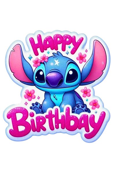 GREATOY Stitch Cake Toothpicks Set of 6 – Stitch Themed Birthday Cake Decoration Kids Party Decor