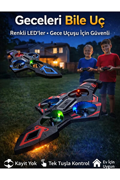 fark F199 Drone Kırılmaz Malzeme Ledli