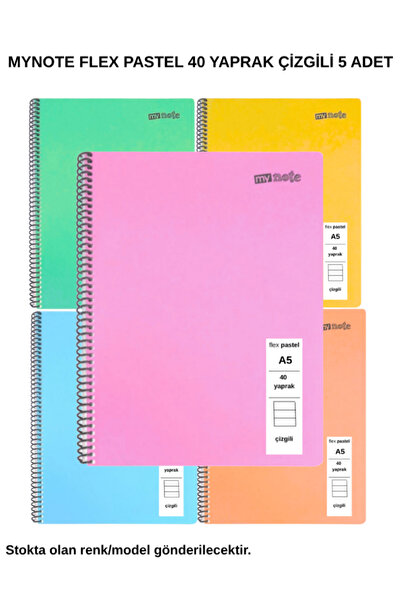 Mynote A5 Lined 40 Sheets Small Size Notebook 5 Pieces