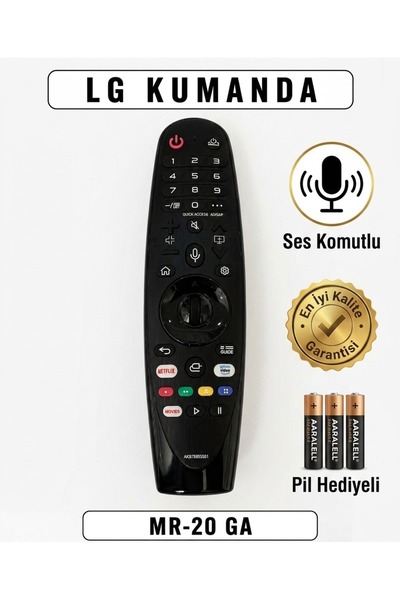 LG KUMANDA MR-20 GA SES KOMUTLU **PİL HEDİYELİ**