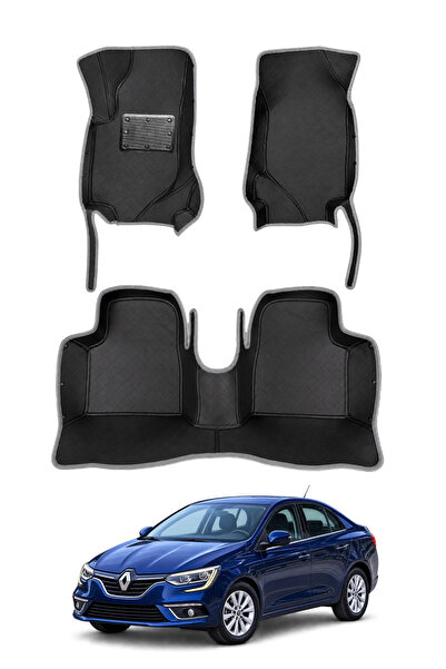 stiloto Renault Megane 4 Sedan (2016–2024) Uyumlu 7D Oto Paspas - Diamond Bas...
