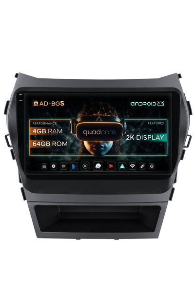 AutoDrop Android Navigation Hyundai Santa Fe IX45 (2013-2017), 9.5 inch, 4GB ...