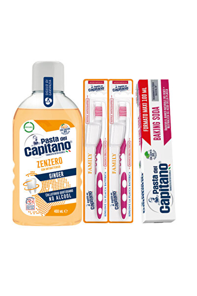 Pasta Del Capitano Pastă de dinți cu bicarbonat de sodiu 100ml + apă de gură ...