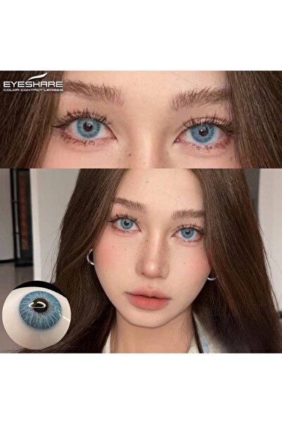 dermasuction Derma premium Newrris Blue 1 Yıllık 12 Ay Kullanım Süreli Göz Lensi