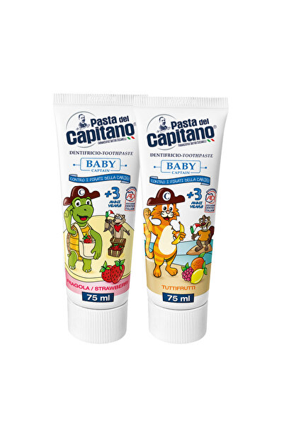 Pasta Del Capitano Pastă de dinți cu căpșuni (75 ml) + Pastă de dinți Tutti F...