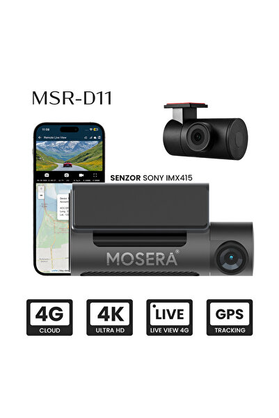 AutoDrop Camera auto DVR MOSERA D11 4G Cloud 4K UHD Sony IMX415, GPS, Wi-Fi 6...