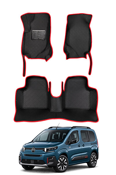 stiloto Citroen Berlingo Camlı Van (2018-Sonrası) Uyumlu 7D Oto Paspas - Diam...