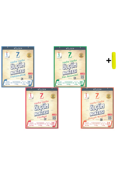 Bilfen Yayıncılık Bilfen 7. Sınıf Matematik Fen Türkçe Sosyal Hafta Hafta Ölç...