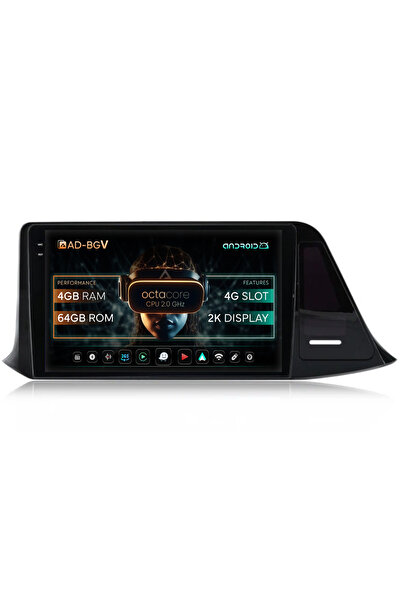 AutoDrop Σύστημα πλοήγησης Android Toyota C-HR (2016-2020), 9,5 ιντσών, 4GB R...