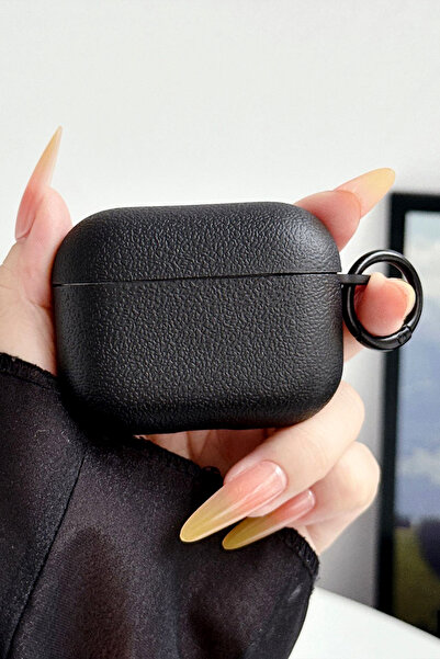 WANNA PROTECT AirPods Pro 3 Uyumlu Deri Dokulu Koruyucu Kılıf Şık Tasarım Çiz...