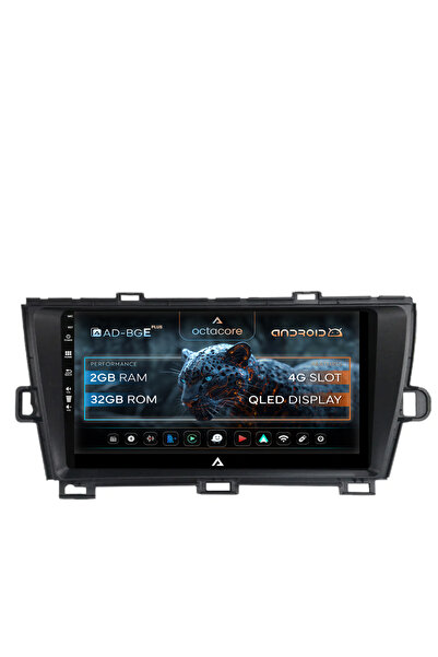 AutoDrop Σύστημα πλοήγησης Android Toyota Prius (2009-2014), 9 ιντσών, 2GB RA...
