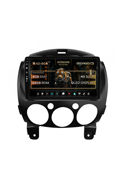 AutoDrop Android Πλοήγηση Mazda 2 (2007-2014), 9 ιντσών, 4GB RAM, 64GB ROM