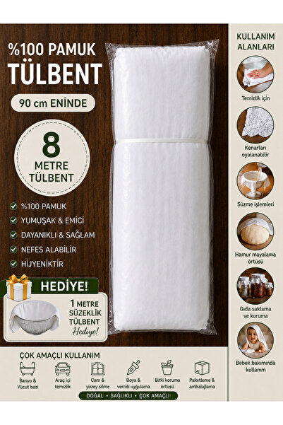mustafa tekstil %100 Pamuklu 90cm eninde Tülbent