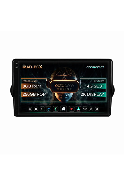 AutoDrop Андроид навигация за Фиат Типо (2015-2021), 9.5 инча, 8GB RAM, 256GB...