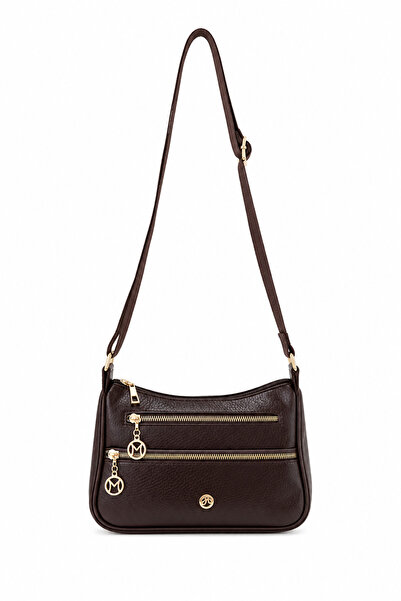 cantamella Women's Brown Multi-Compartment Daily Shoulder and Crossbody Bag