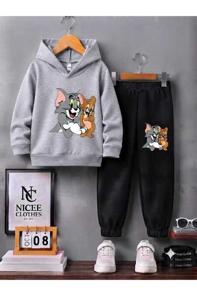 NC Nicee Clothes Children's Tracksuit Unisex (Tom Jery Bi̇rli̇te Gürlüken Bas...