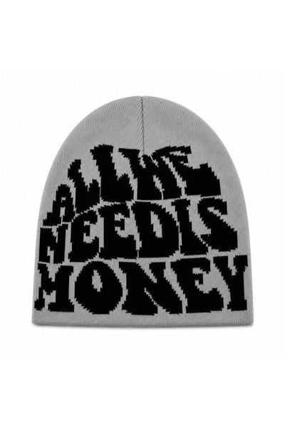 Stay Out ALL WE NEED IS MONEY GRİ SİYAH BERE