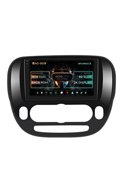AutoDrop Navigatie Android Kia Soul (2014-2019), 9.5 inch, 4GB RAM, 64GB ROM