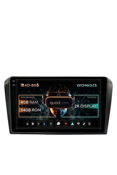 AutoDrop Σύστημα πλοήγησης Android για Mazda 3 (2003-2009), 9,5 ιντσών, 4GB R...