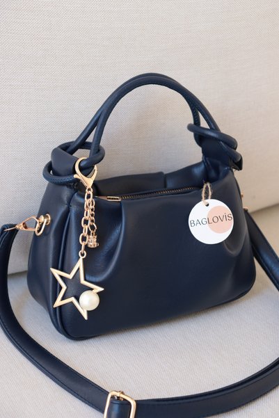 BAGLOVİS Geantă de umăr încrucișată pentru femei, cu accesorii stea, geantă de mână casual cu șnur En22 Boy13
