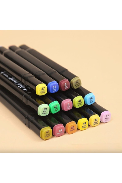 SHOPPINO Set 80 Markere, 2 Capete “Subtire Si Gros”, Cu Geanta De Depozitare, Carioci Multicolore