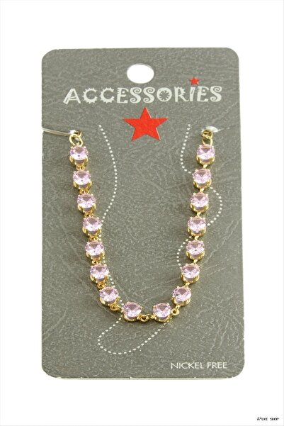 ZERO LAND Ilkestor Savoroski Zircon Stone (201605) Anklet Pink
